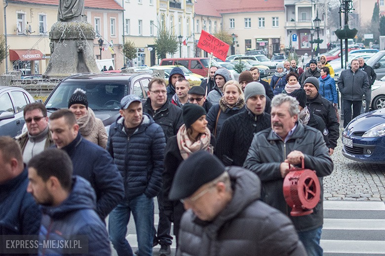 Protest w centrum miasta