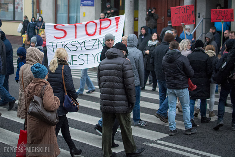 Protest w centrum miasta