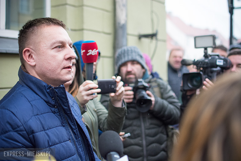 Protest w centrum miasta