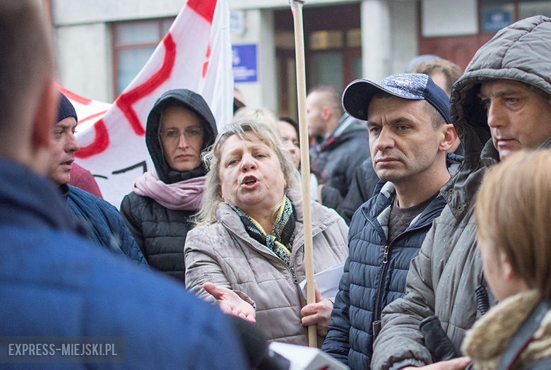 Protest w centrum miasta