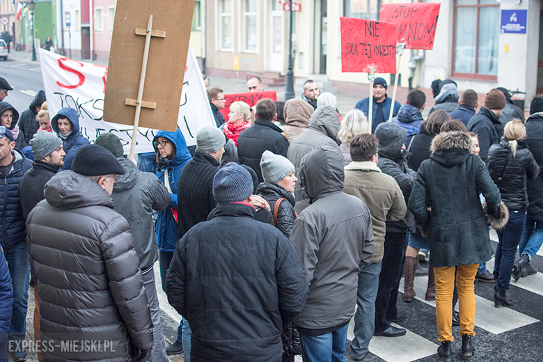 Protest w centrum miasta