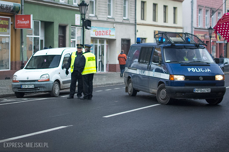 Protest w centrum miasta