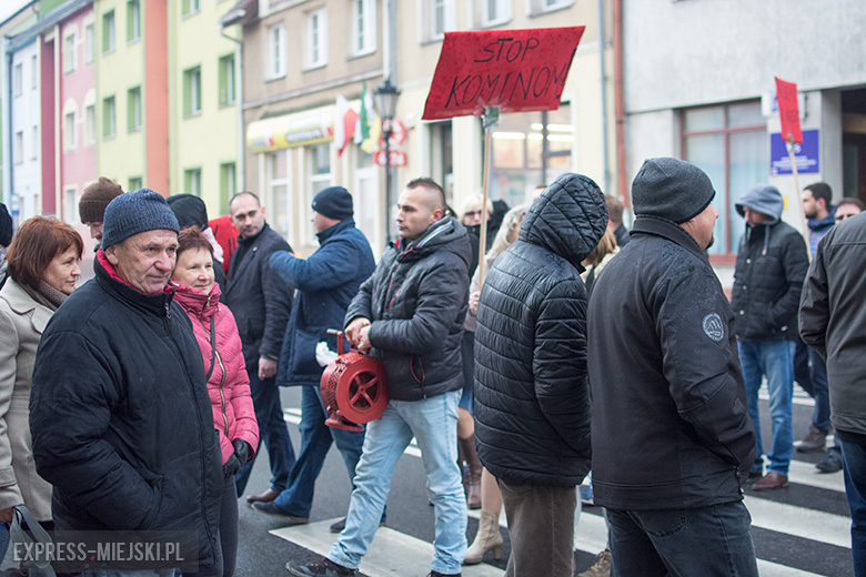 Protest w centrum miasta