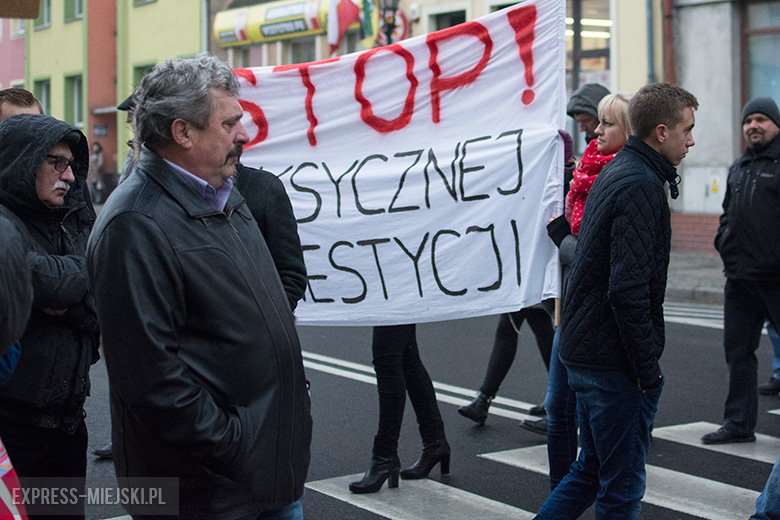 Protest w centrum miasta