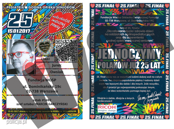 Prawidłowo wyglądające identyfikatory wolontariuszy