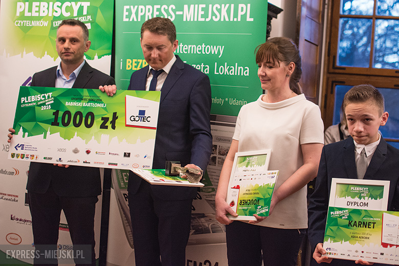 Jerzy Kruszelnicki (Gotec), Tato Bartłomieja Babińskiego - laureata pierwszego miejsca w kat. Sportowiec Roku 2016, mama Pawła Bugajskiego - laureata drugiego miejsca w kat. Sportowiec Roku 2016 oraz Patryk Dul - laureat trzeciego miejsca