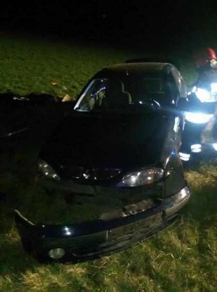 Samochód dachował koło Ujazdu Górnego