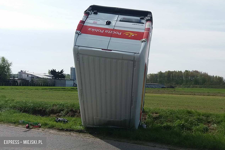 Wypadek z udziałem samochodów dostawczych