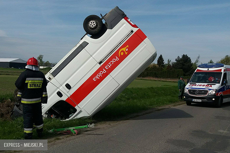 Wypadek z udziałem samochodów dostawczych