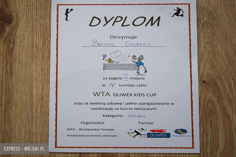 Bartosz Chwałek zdolny tenisista