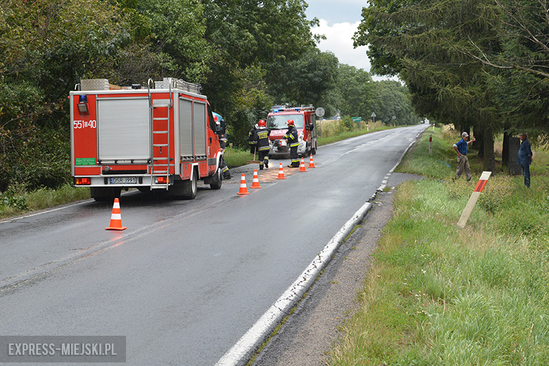 Kolizja na drodze wojewódzkiej