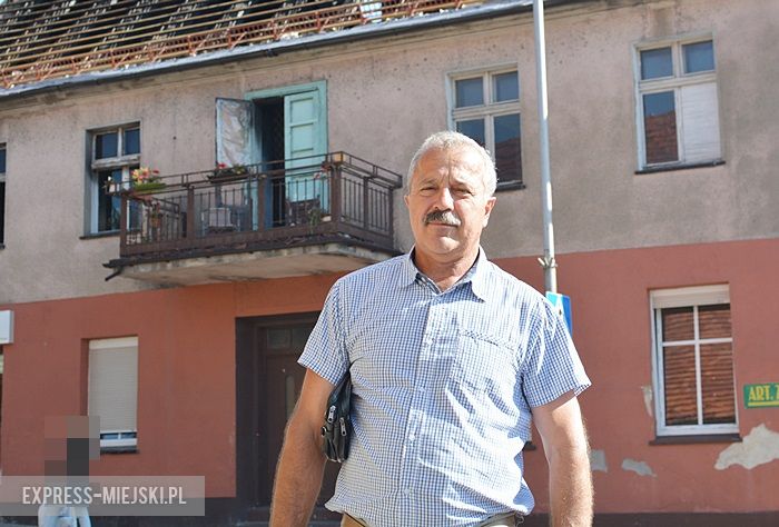 Budynek stwarza zagrożenie dla pieszych