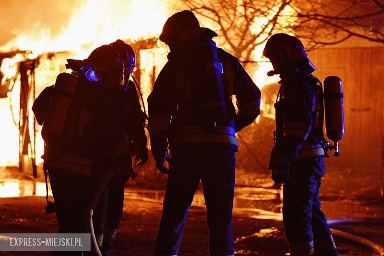 Pożar garażu w Rakoszycach
