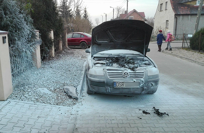 W Malczycach spłonęło auto