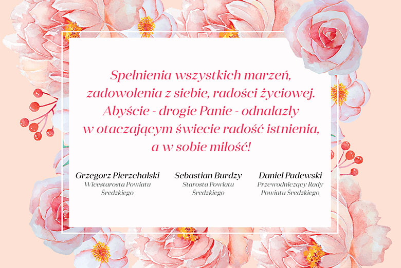 Życzenia od władz Powiatu Średzkiego