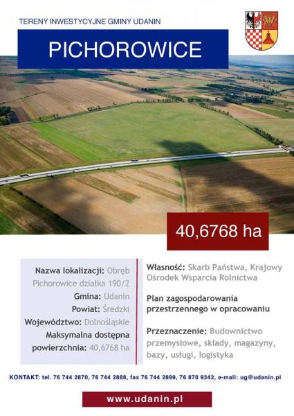 Ulotka o terenie inwestycyjnym w Pichorowicach