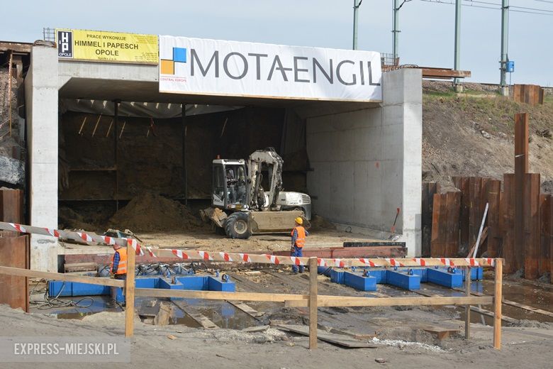 Prezentacja budowy przecisku pod nasypem kolejowym w Miękini