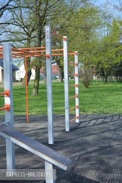 Park kalisteniczny na średzkich Kajakach