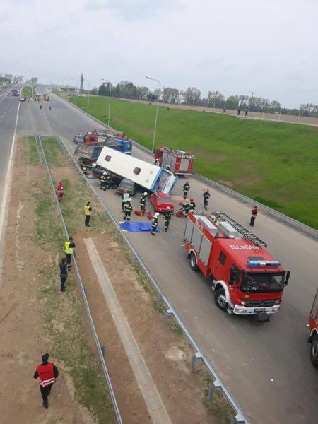 Ćwiczenia strażaków na S3