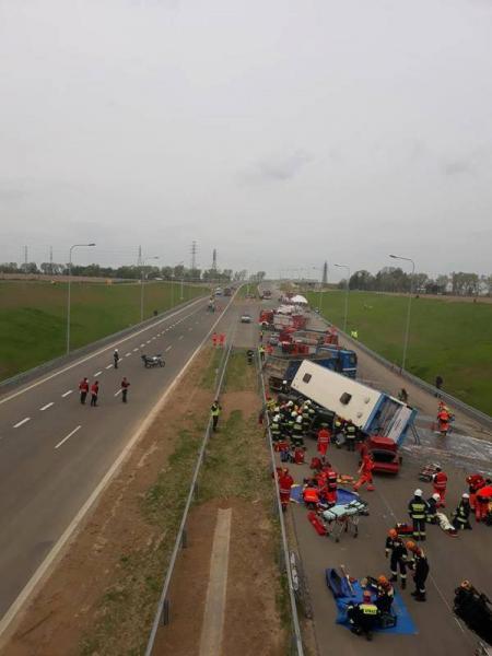 Ćwiczenia strażaków na S3