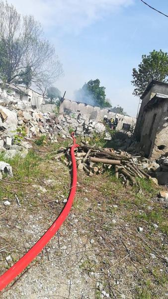 Pożar w zakładzie kamieniarskim