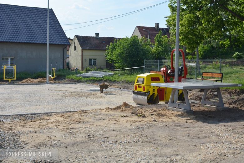 Plac budowy przy świetlicy wiejskiej w Krynicznie