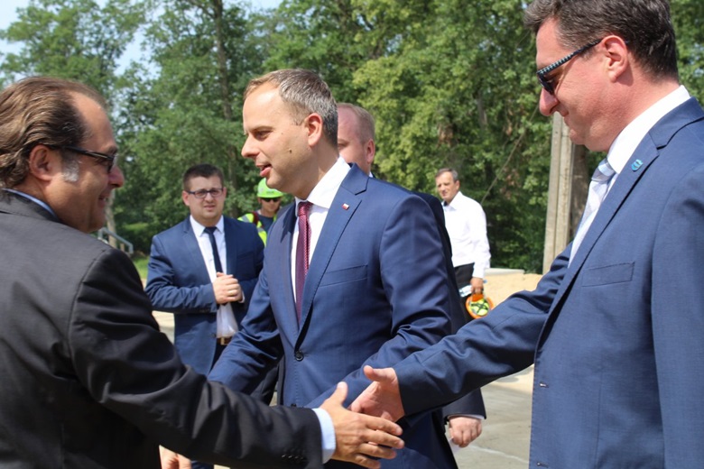 Uroczystości uruchomienia stopnia wodnego Malczyce