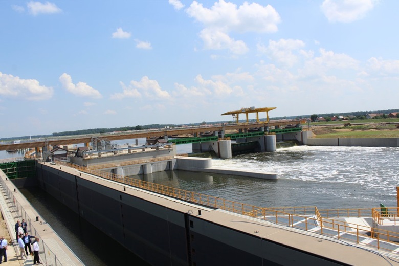 Uroczystości uruchomienia stopnia wodnego Malczyce