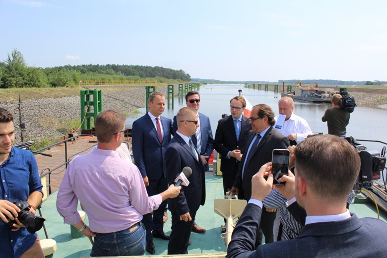 Uroczystości uruchomienia stopnia wodnego Malczyce