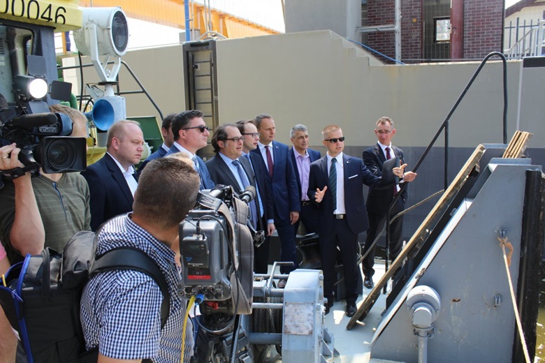 Uroczystości uruchomienia stopnia wodnego Malczyce