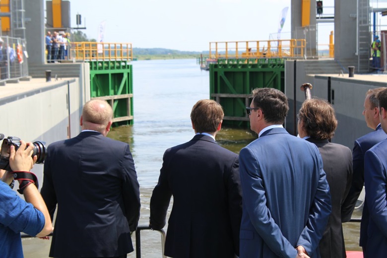 Uroczystości uruchomienia stopnia wodnego Malczyce