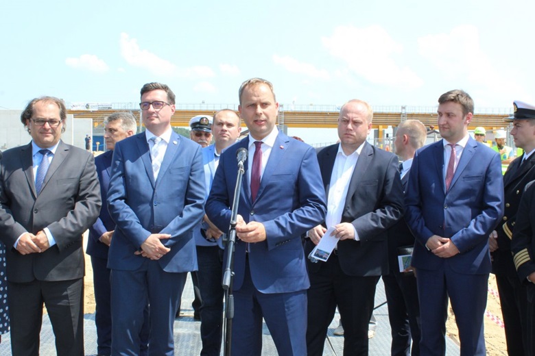 Uroczystości uruchomienia stopnia wodnego Malczyce