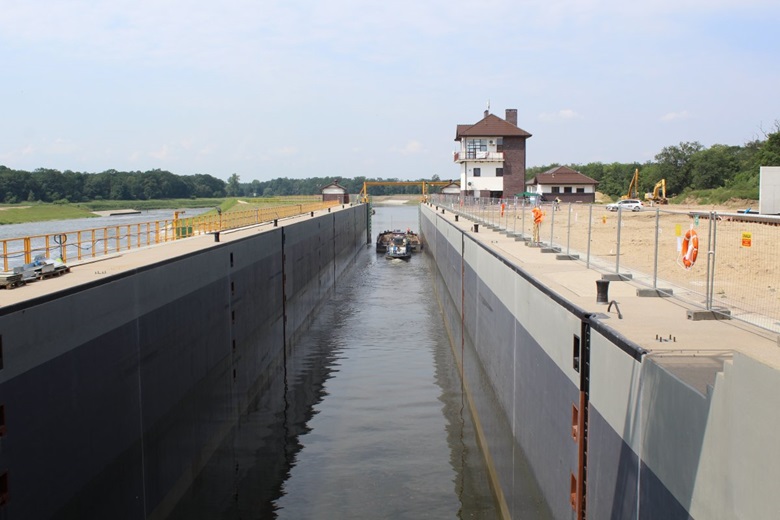 Uroczystości uruchomienia stopnia wodnego Malczyce