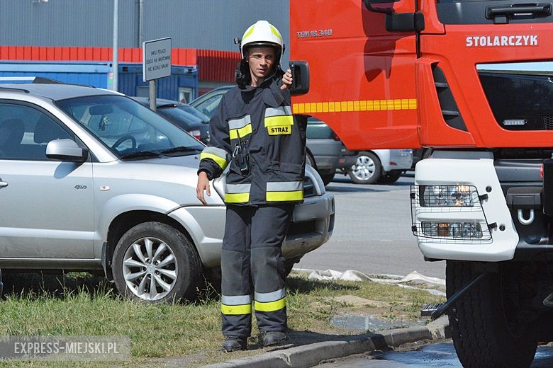 Ćwiczenia strażackie na strefie w Komornikach