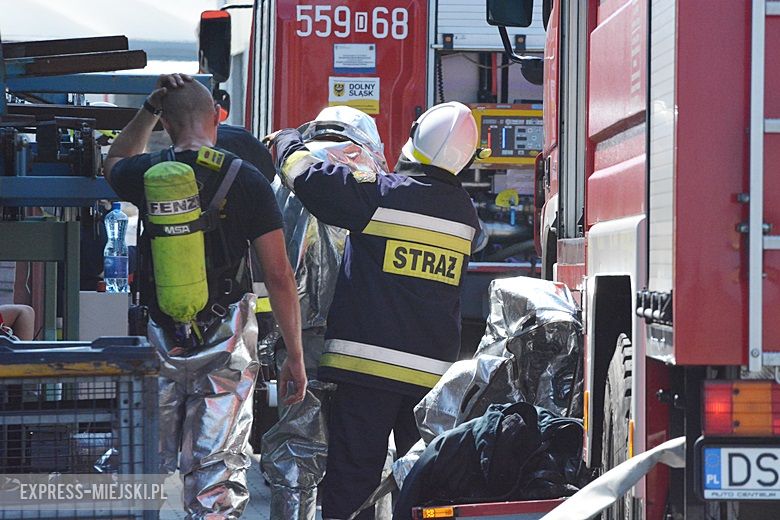 Ćwiczenia strażackie na strefie w Komornikach