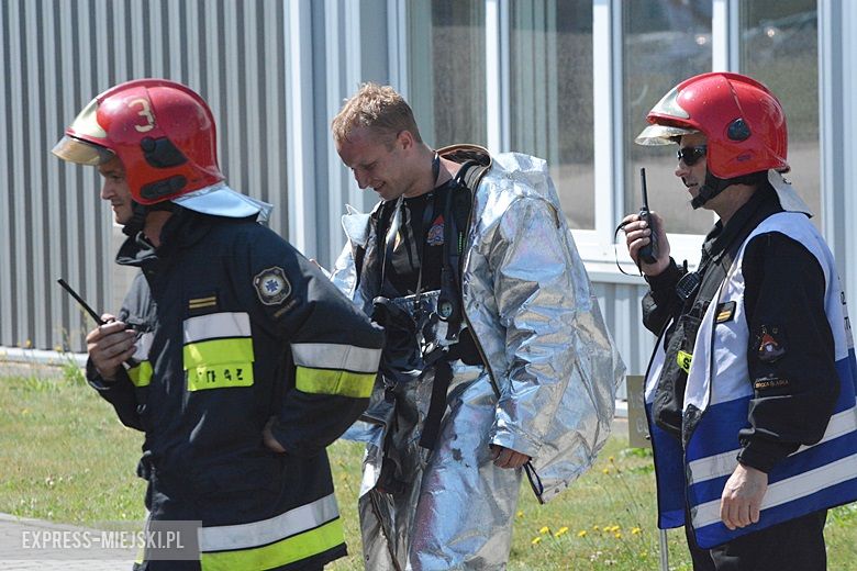 Ćwiczenia strażackie na strefie w Komornikach