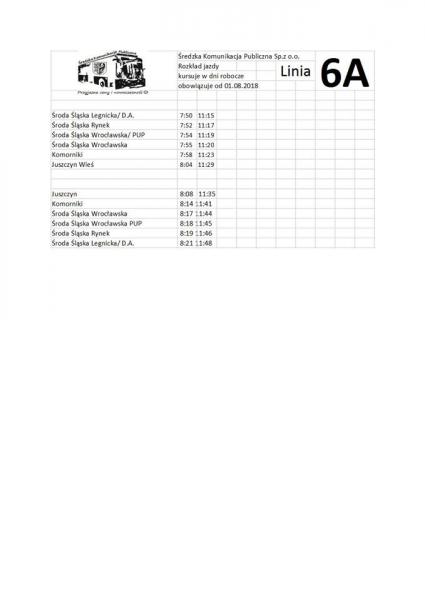 Nowe rozkłady jazdy