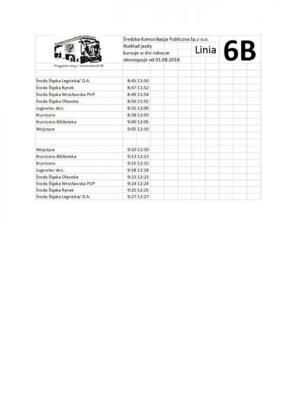 Nowe rozkłady jazdy