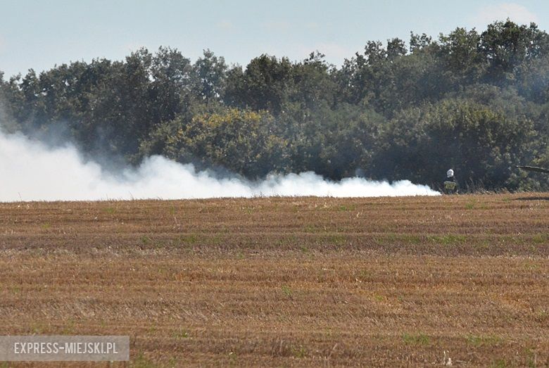 Pożar pola koło Chwalimierza