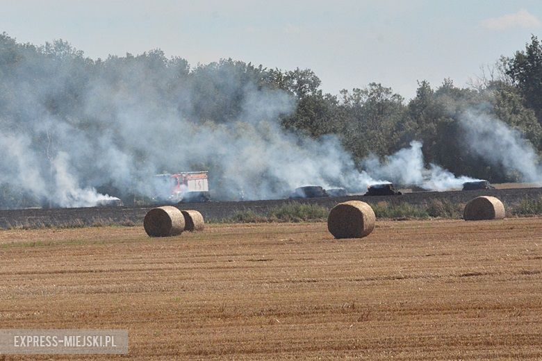 Pożar pola koło Chwalimierza