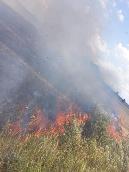 Pożary ściernisk w powiecie średzkim