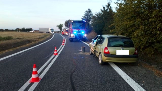 Wypadek na węźle w Jarostowie