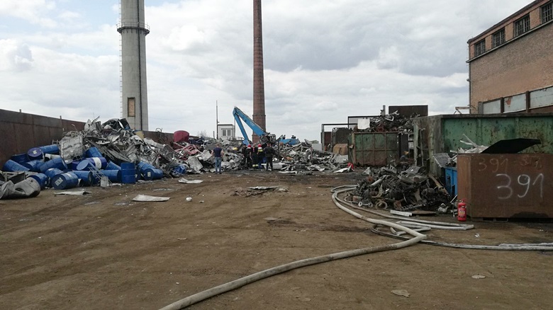 Wybuch na terenie złomowiska w Malczycach