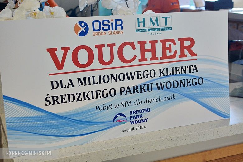 Dziś Średzki Park Wodny odwiedził milionowy klient
