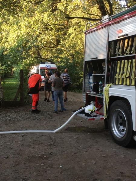 Plan zdjęciowy serialu, w którym zagrali strażacy z Brodna