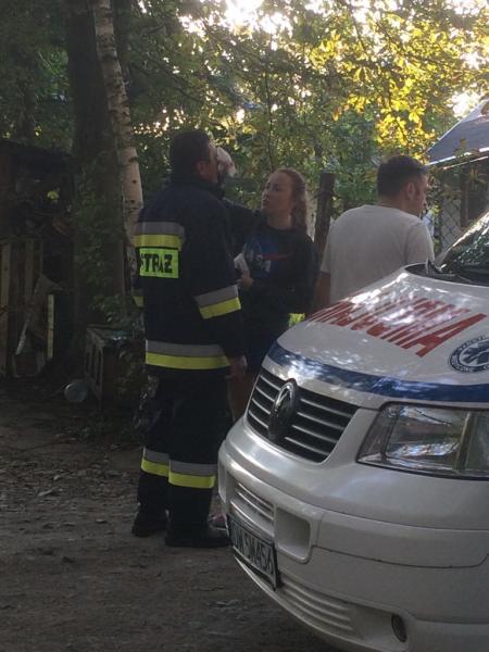 Plan zdjęciowy serialu, w którym zagrali strażacy z Brodna