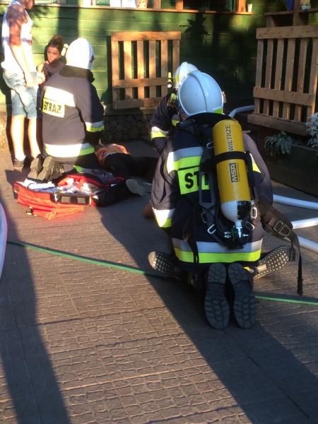 Plan zdjęciowy serialu, w którym zagrali strażacy z Brodna