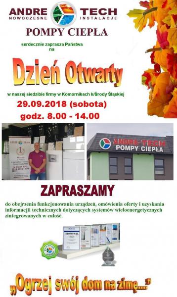 29 września firma Andre-Tech zaprasza na dzień otwarty w swojej firmie w Komornikach