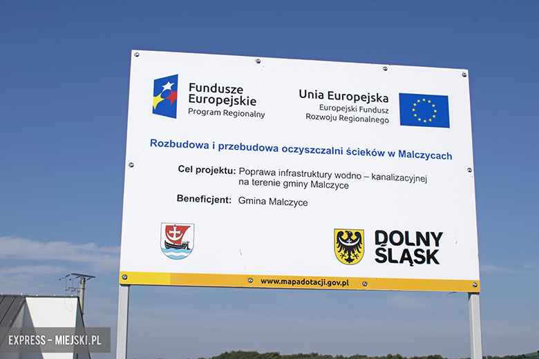 Nowo wybudowana oczyszczalnia w Malczycach