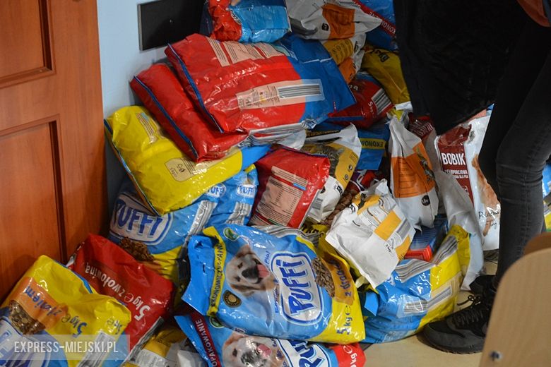 Licealiści przynieśli karmę dla stowarzyszenia